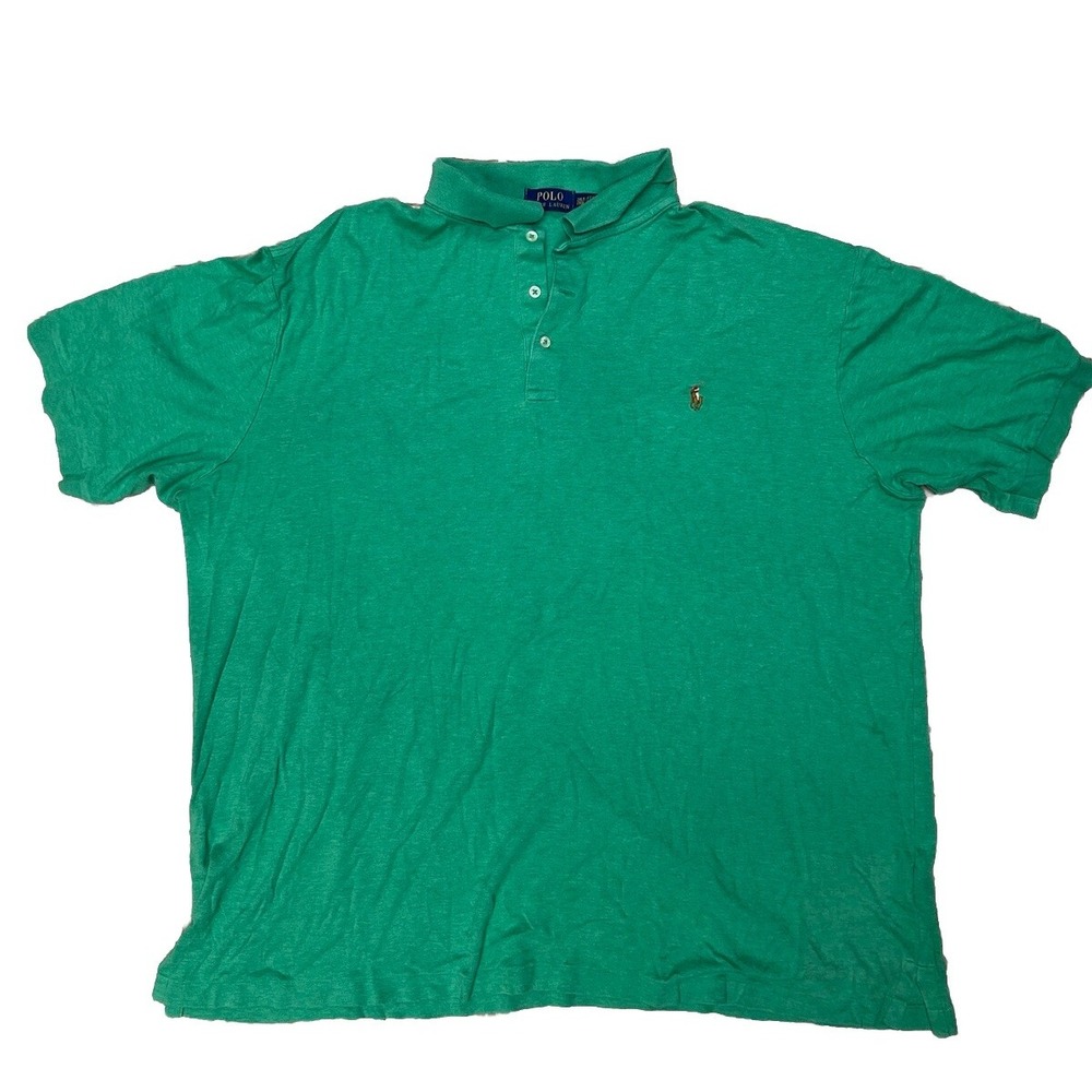 Mens POLO By Ralph Lauren Size XXL Green Polo Short Sleeved Shirt